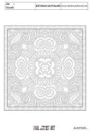 Mandala boyama sayfaları